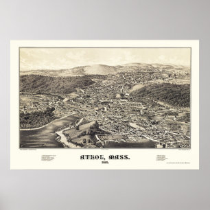 Athol, MA Panorama Map - 1887 Poster