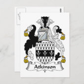 Atkinson Family Crest Briefkaart (Voorkant / Achterkant)