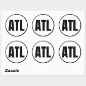 ATL - Atlanta Classic Round Sticker (Vel)