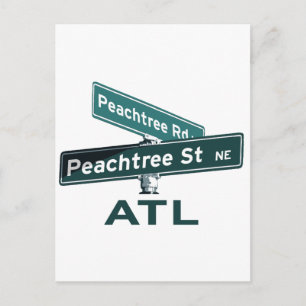 ATL Peachtree Signs Briefkaart