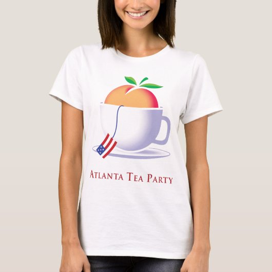 ATL Tea Party Peach Logo T-shirt (Voorkant)