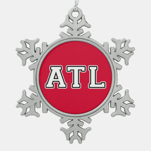 ATL TIN SNEEUWVLOK ORNAMENT (Voorkant)