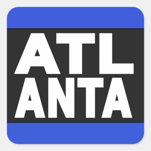 Atlanta 2 Blue Vierkante Sticker (Voorkant)