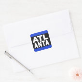 Atlanta 2 Blue Vierkante Sticker (Envelop)