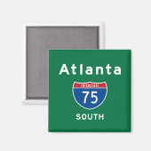 Atlanta 75 magneet (Voorkant / Achterkant)