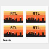 Atlanta 8-bits Skyline ATL Rechthoekige Sticker (Vel)