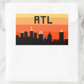 Atlanta 8-bits Skyline ATL Rechthoekige Sticker (Tas)