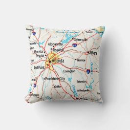 Atlanta Area Map, Atlanta Kussen