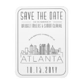 Atlanta, bruiloft | Gestileerde skyline De datum o Magneet (Verticaal)