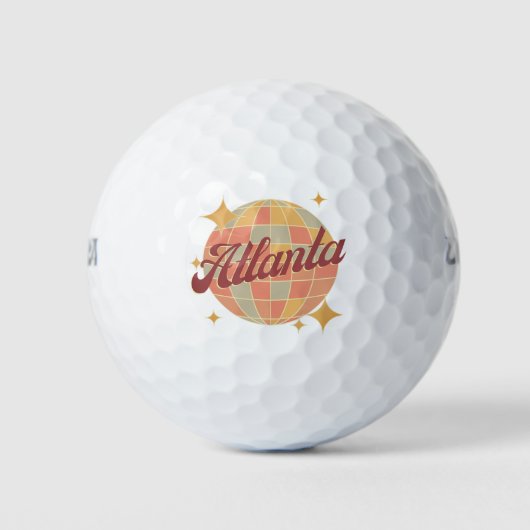 Atlanta City Georgia Retro golfresort Golfballen (Voorkant)