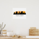 Atlanta City Skyline Map Coordinates Poster (Keuken)