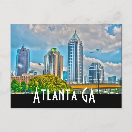 Atlanta GA Briefkaart (Voorkant)