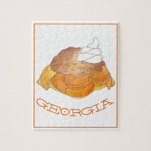 Atlanta GA Georgia Peach Cobbler Dessert Southern Legpuzzel