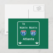 Atlanta, GA wegbord Briefkaart (Voorkant / Achterkant)
