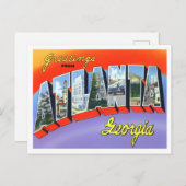 Atlanta, Georgia  Big Letters Briefkaart (Voorkant / Achterkant)