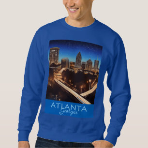 Atlanta Georgia Blue en Gold Evening Poster Trui