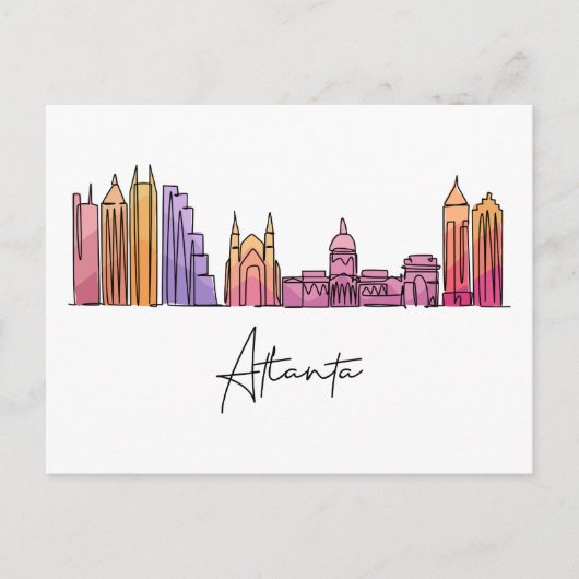 Atlanta GEORGIA Briefkaart (Voorkant)