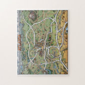 Atlanta Georgia Cartoon Map Puzzle Legpuzzel (Verticaal)