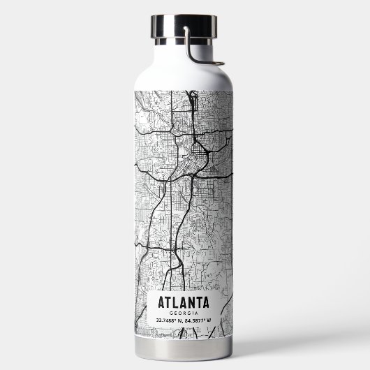 Atlanta, Georgia City Map Water Bottle Waterfles (Links)
