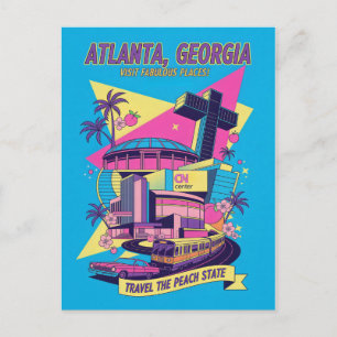 Atlanta, Georgia – De Perzikstaat Retro Reis Briefkaart