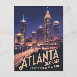 Atlanta Georgia De Stad Te Busy Om Te Haten Briefkaart