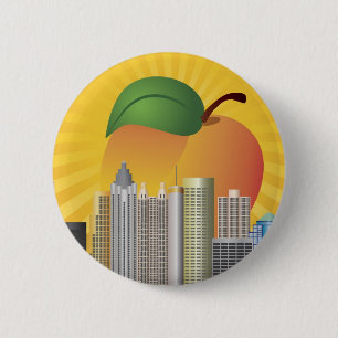 Atlanta Georgia en Peach Button