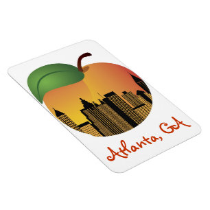Atlanta Georgia en Peach Magnet Magneet