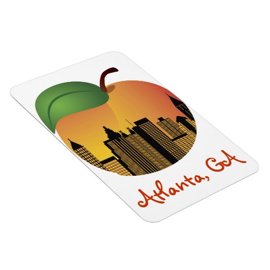 Atlanta Georgia en perzikmagneet Magneet (Rechterzijde)