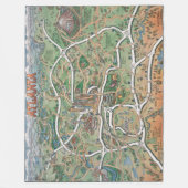 Atlanta Georgia Fun Map Fleece Deken (Voorkant)