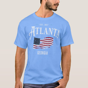 Atlanta Georgia GA Patriottische Vlag Oude Glorie  T-shirt