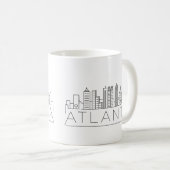 Atlanta Georgia gestileerde skyline Koffiemok (Voorkant rechts)