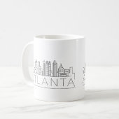 Atlanta Georgia gestileerde skyline Koffiemok (Voorkant links)