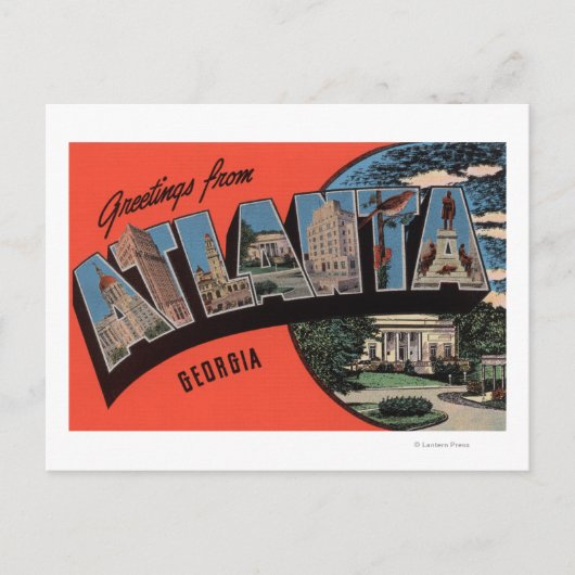 Atlanta, Georgia - grote brievenbussen Briefkaart (Voorkant)