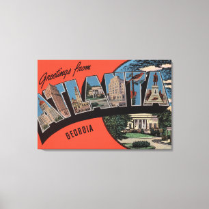 Atlanta, Georgia - grote brievenbussen Canvas Afdruk
