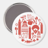 Atlanta Georgia Icons Magneet (Voorkant / Achterkant)