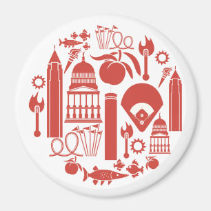 Atlanta Georgia Icons Magneet