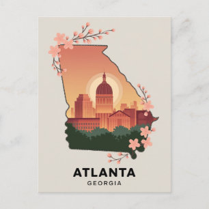 Atlanta Georgia Kaart Symbolische Reis