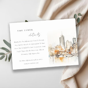 Atlanta Georgia Landschap Wedding Details Informatiekaartje