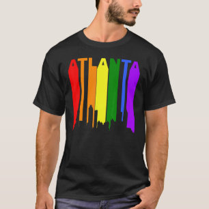 Atlanta Georgia LGBTQ Gay Pride Rainbow Skyline T-shirt