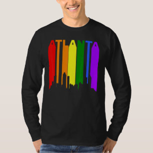 Atlanta Georgia LGBTQ Gay Pride Rainbow Skyline T-shirt