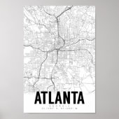 Atlanta Georgia Minimalist Map Art Poster (Voorkant)