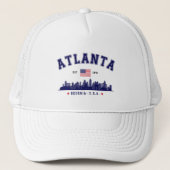 Atlanta Georgia Modern Skyline Trucker Pet (Voorkant)