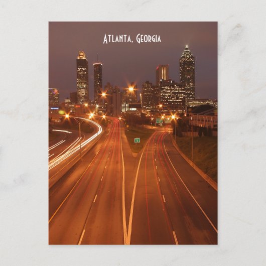 Atlanta Georgia op het Dusk-Briefkaart Briefkaart (Voorkant)