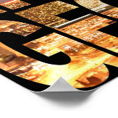 Atlanta Georgia op Twilight Poster (Hoek)