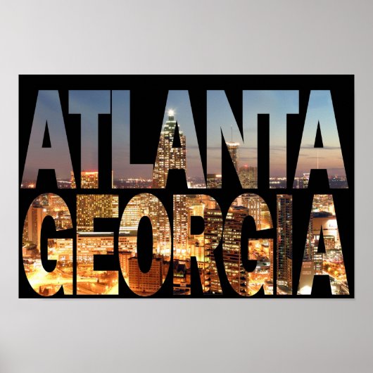 Atlanta Georgia op Twilight Poster (Voorkant)