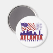 Atlanta Georgia Patriotic Magnet (Recto/Verso)