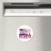 Atlanta Georgia Patriotic Magnet (In Situ (Lave-vaisselle))