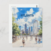 Atlanta Georgia Reizen Briefkaart (Voorkant / Achterkant)