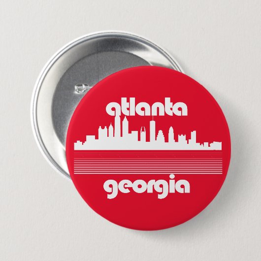 Atlanta Georgia Ronde Button 7,6 Cm (Voorkant /achterkant)