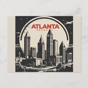 Atlanta Georgia Silhouet Briefkaart